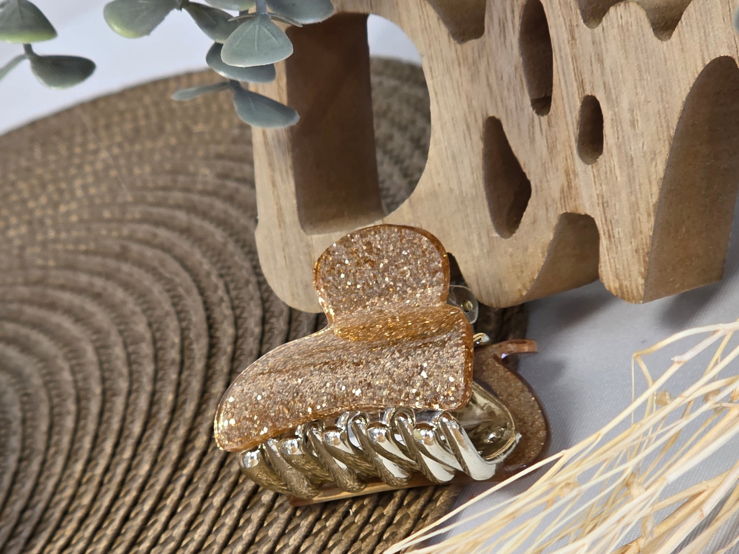 Petite Pince Doré Pailletée