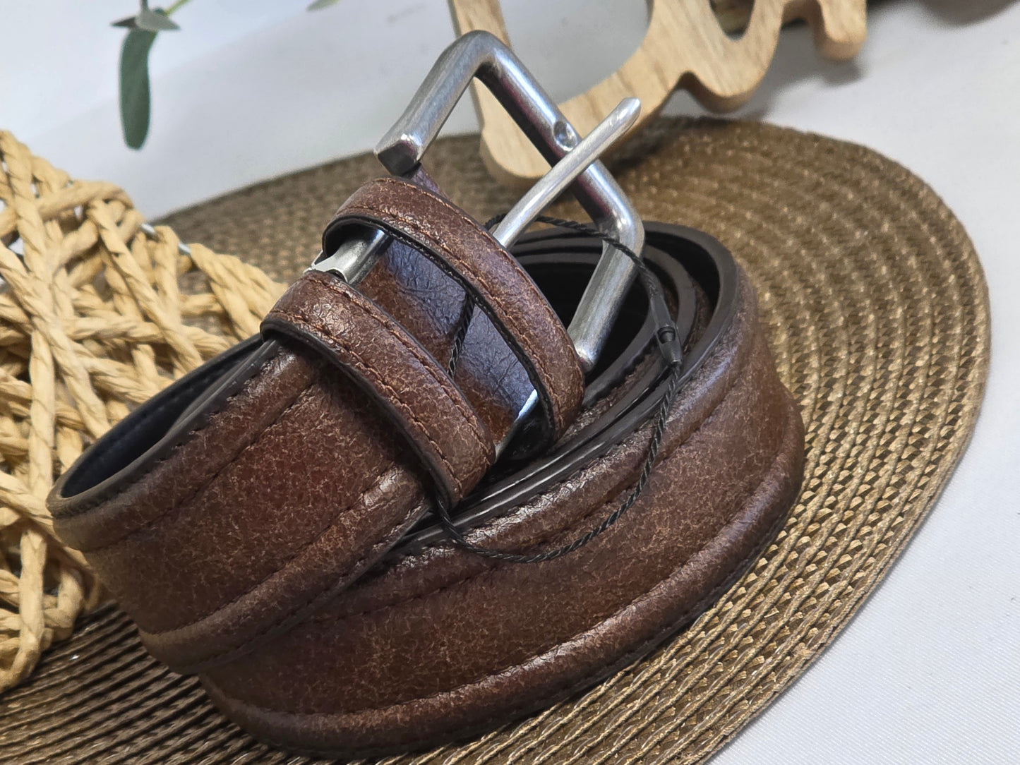 Men's Tobacco Leather Belt