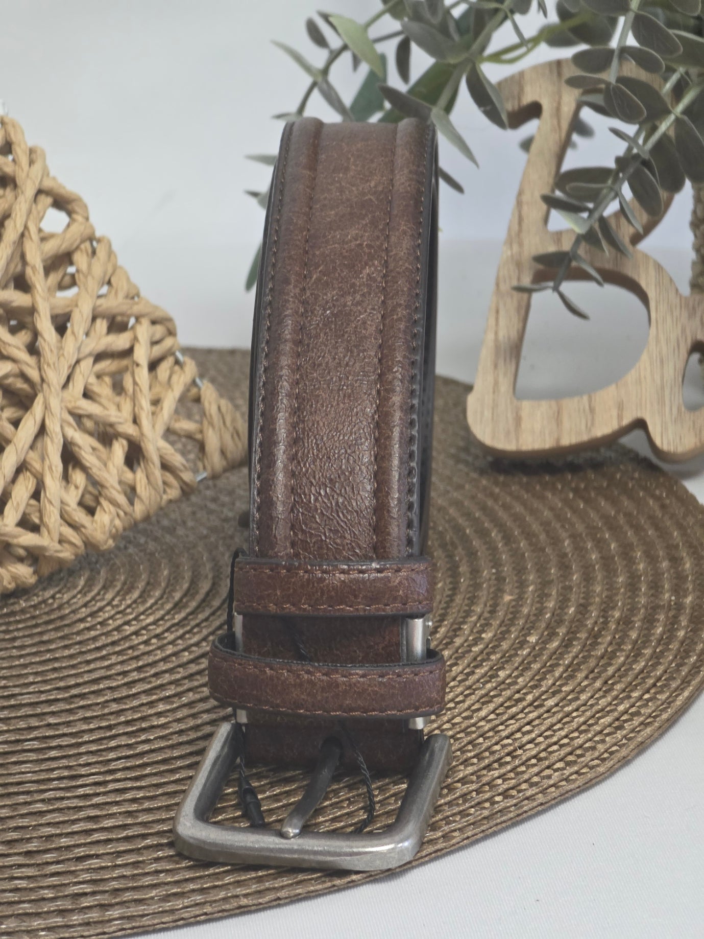 Men's Tobacco Leather Belt