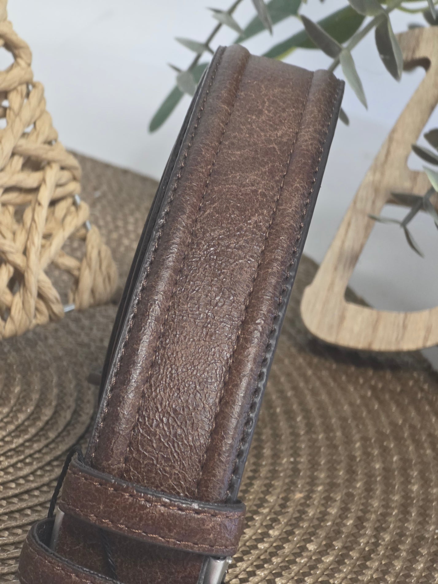 Men's Tobacco Leather Belt