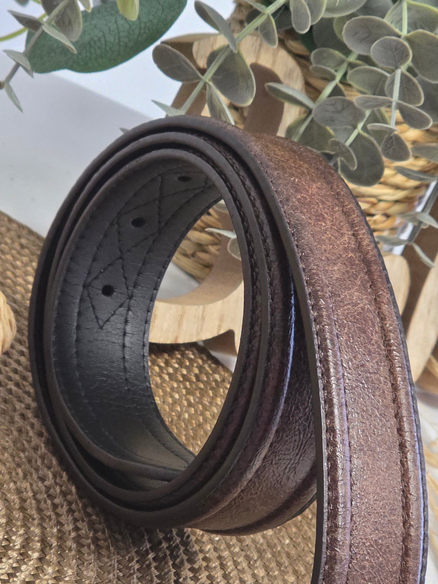 Men's Tobacco Leather Belt
