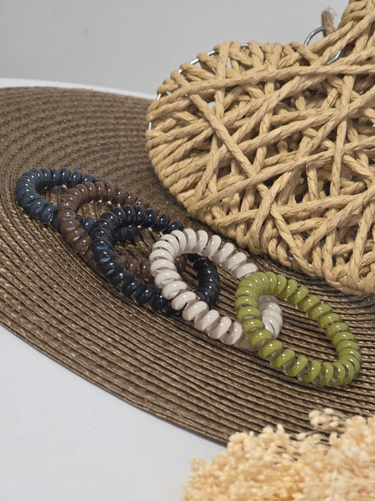 Les Elastiques Spirales - Lots de 5 Elastiques Multicolore