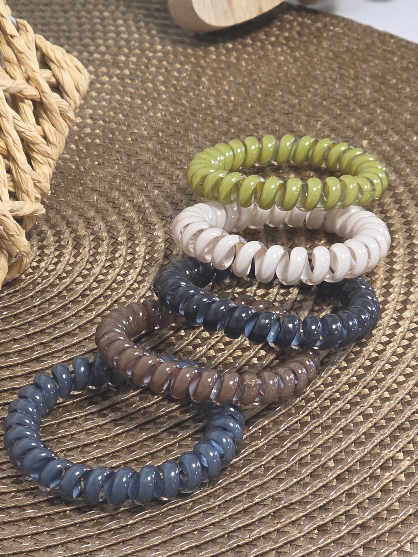 Les Elastiques Spirales - Lots de 5 Elastiques Multicolore