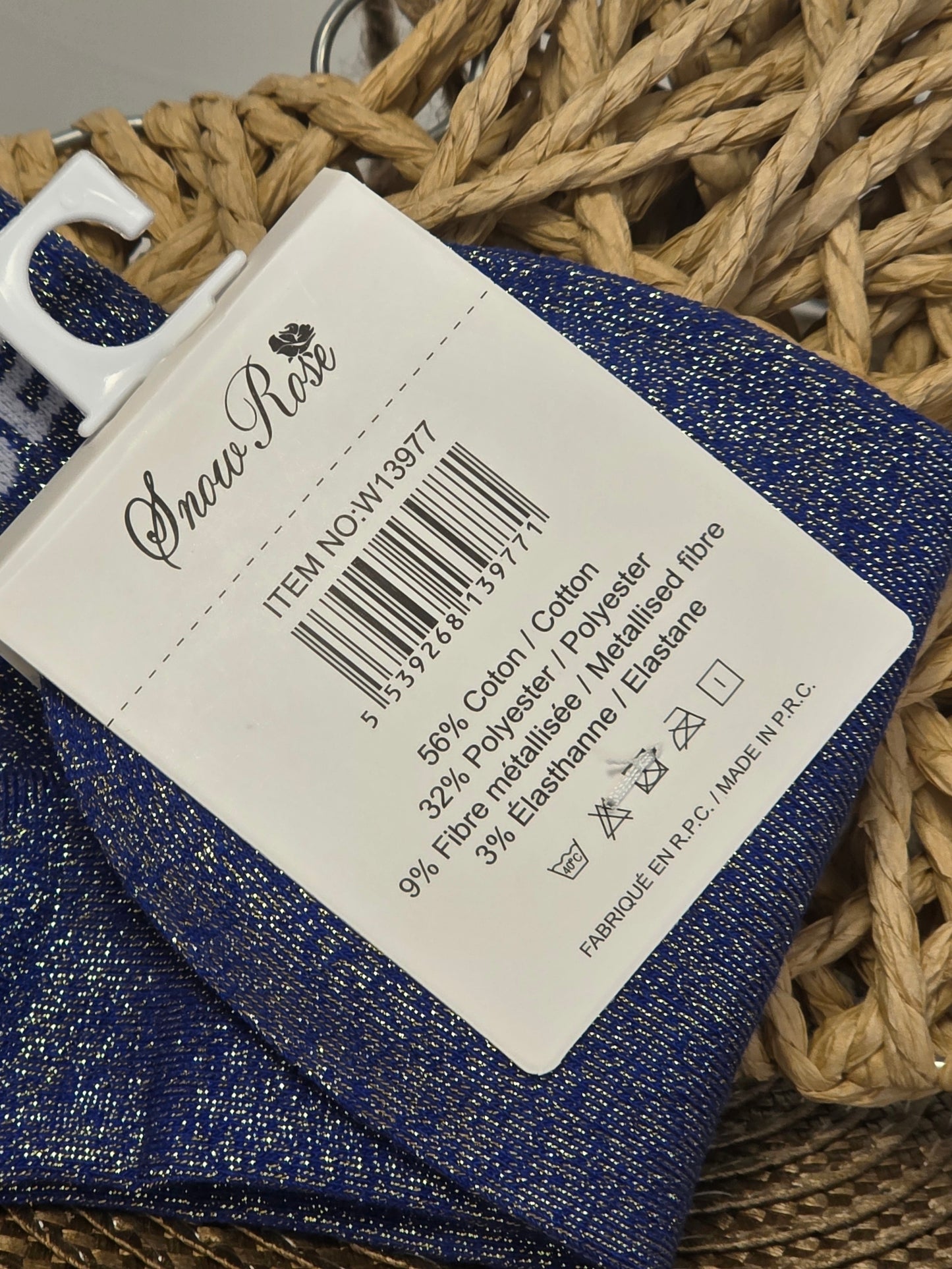 PUNAISE - Socquette à Paillette Bleu Roi