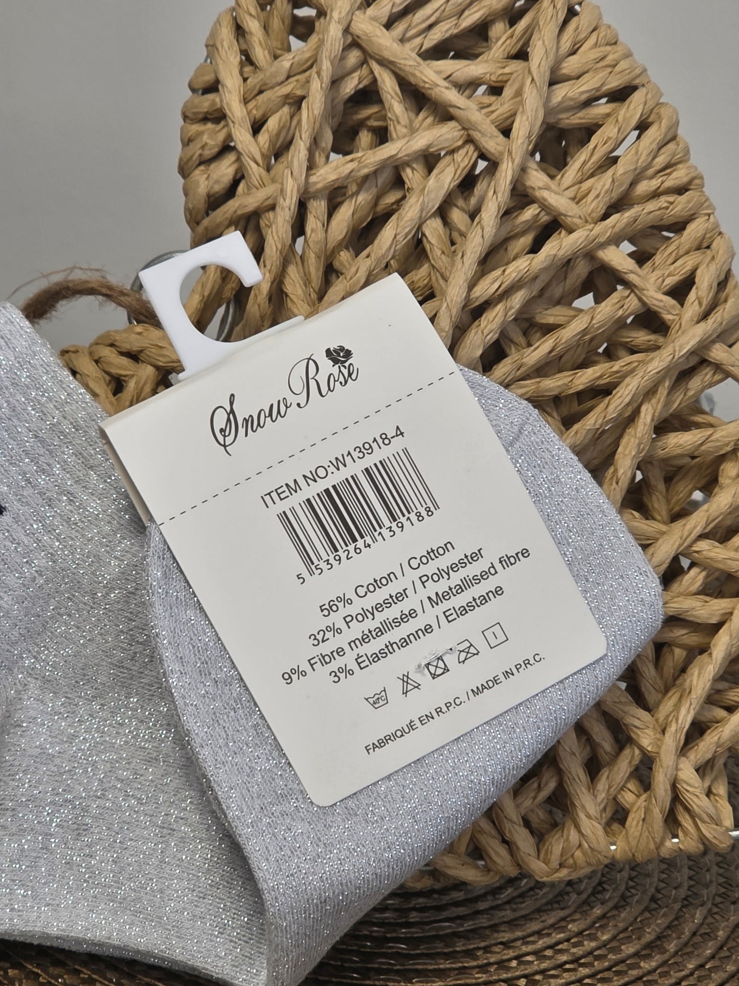 DIVA - Socquette à Paillette Gris