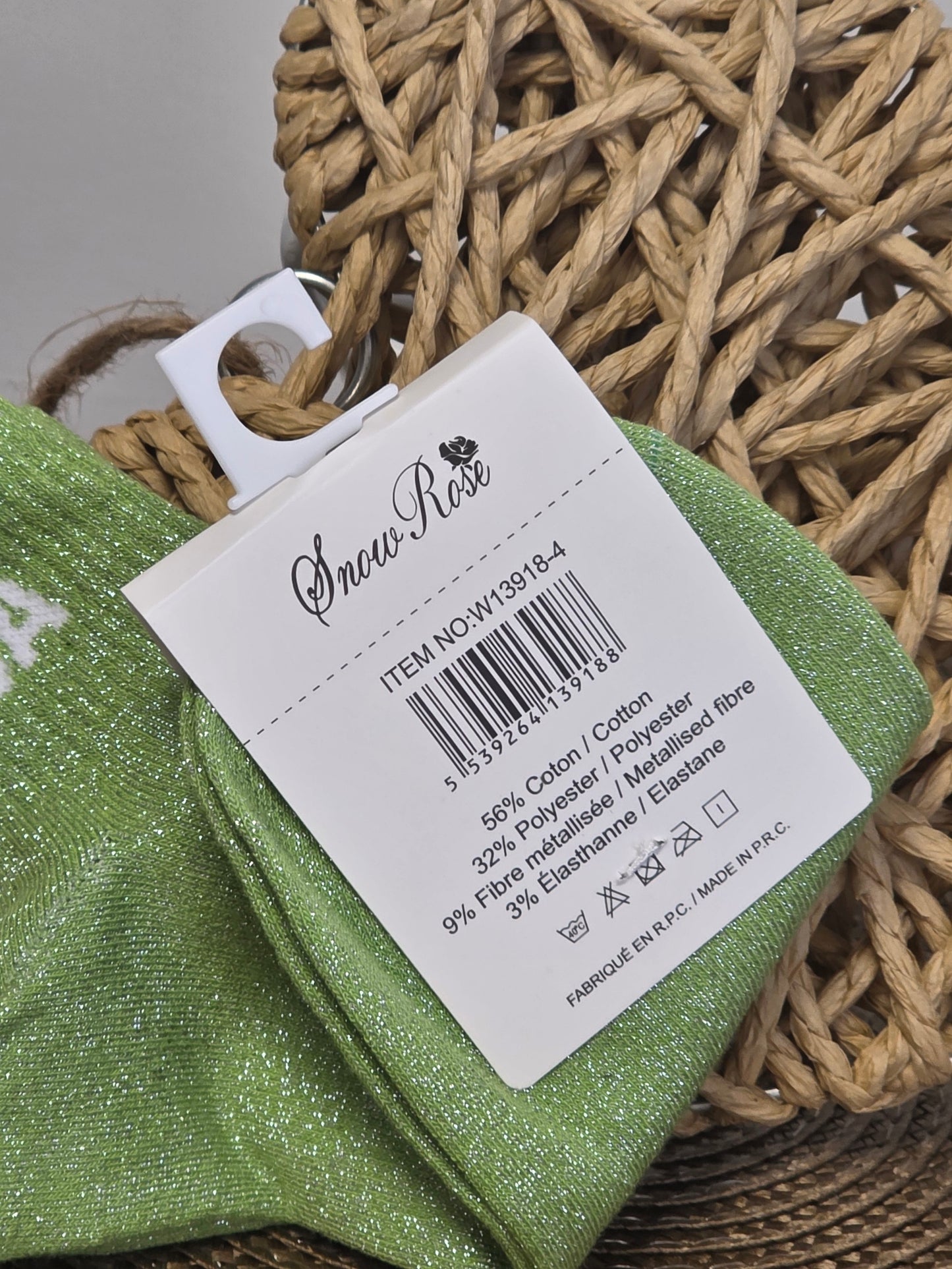 DIVA - Socquette à Paillette Vert