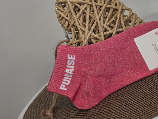 PUNAISE - Pink Sequined Sock