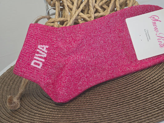 DIVA - Socquette à Paillette Rose