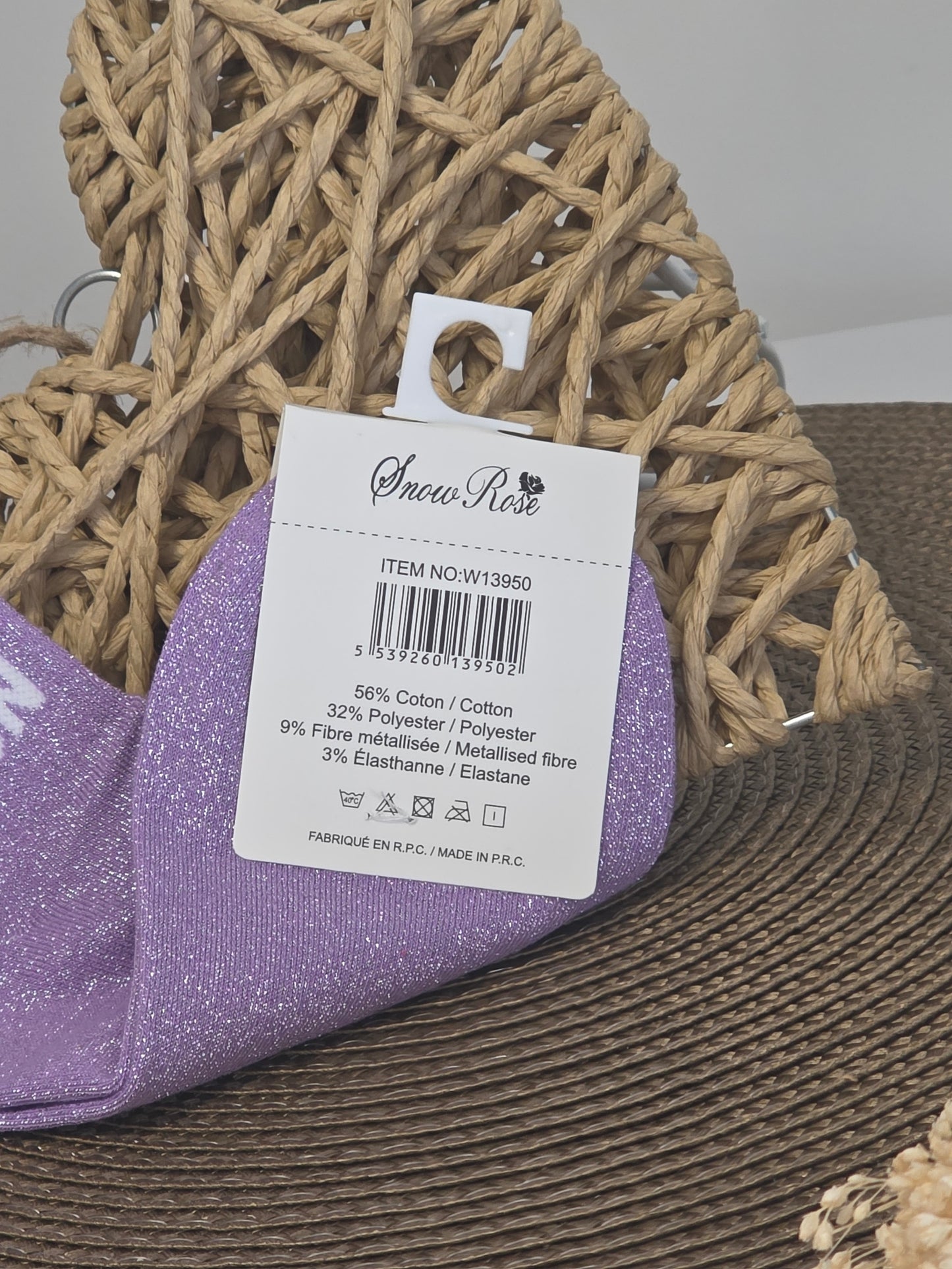 CHATON - Socquette à Paillette Violet