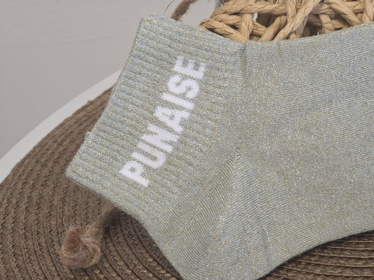 PUNAISE - Grey Gold Sequin Sock
