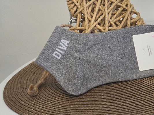 DIVA - Socquette à Paillette Gris