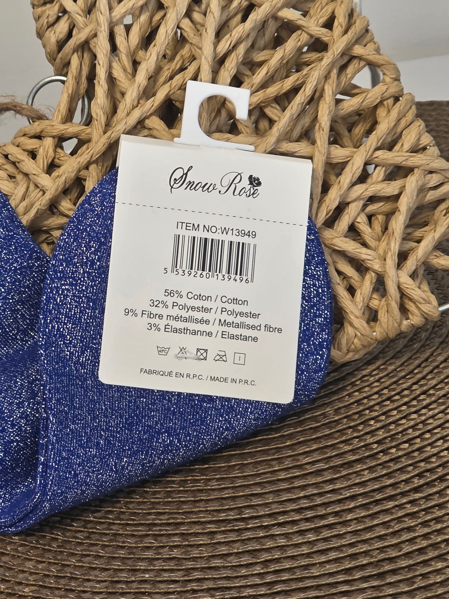 JOLIE - Socquette à Paillette Bleu Roi