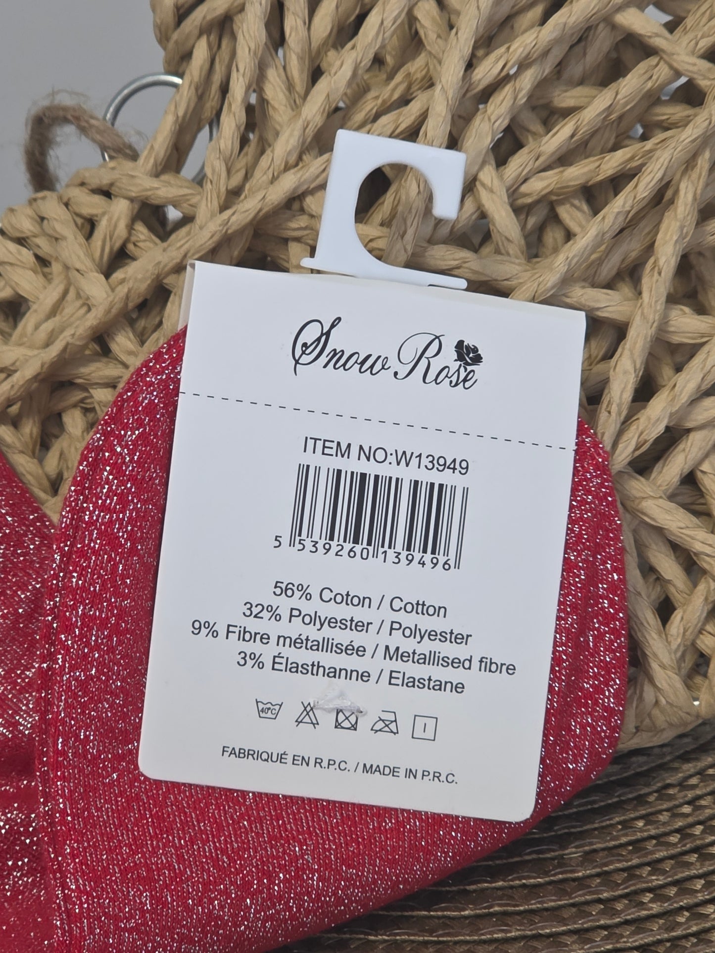 JOLIE - Socquette à Paillette Rouge