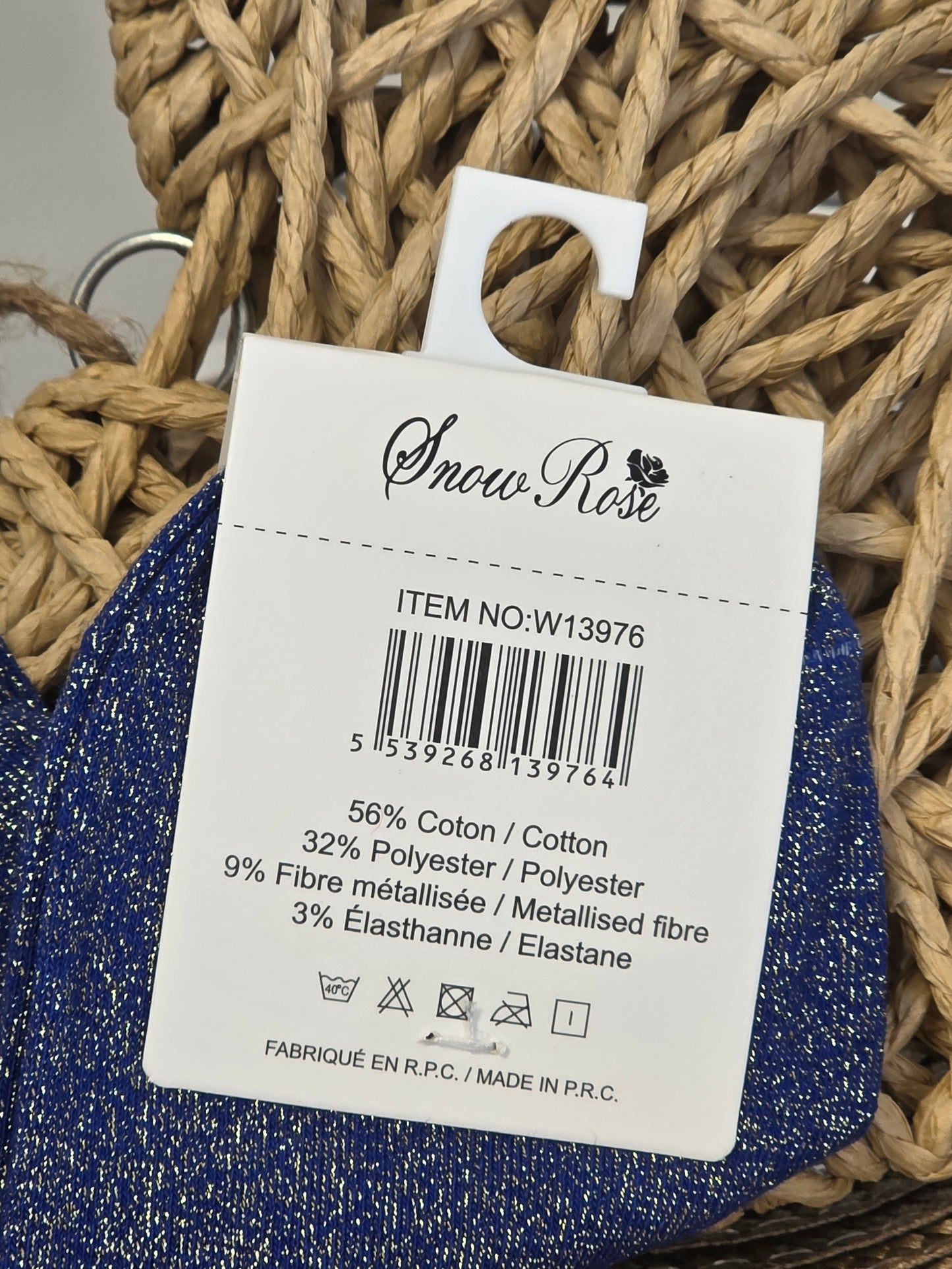 BLONDASSE - Royal Blue Sequined Ankle Socks