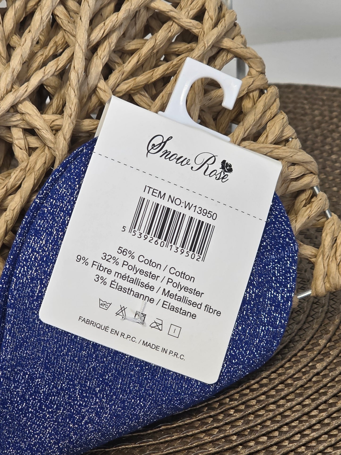 CHATON - Socquette à Paillette Bleu Roi