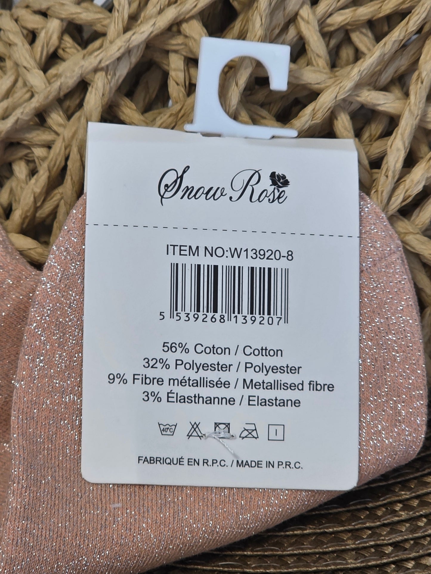 BICHETTE - Socquette à Paillette Pêche