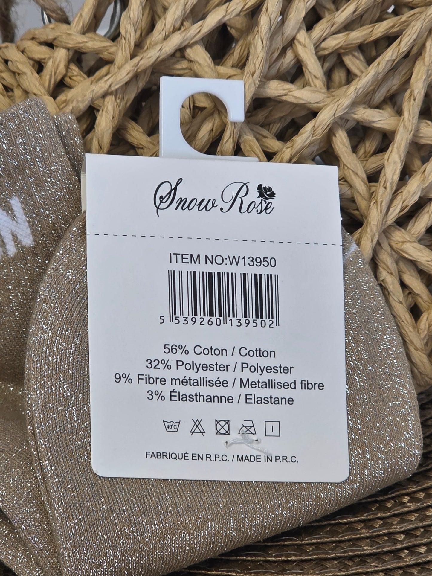 CHATON - Socquette à Paillette Taupe