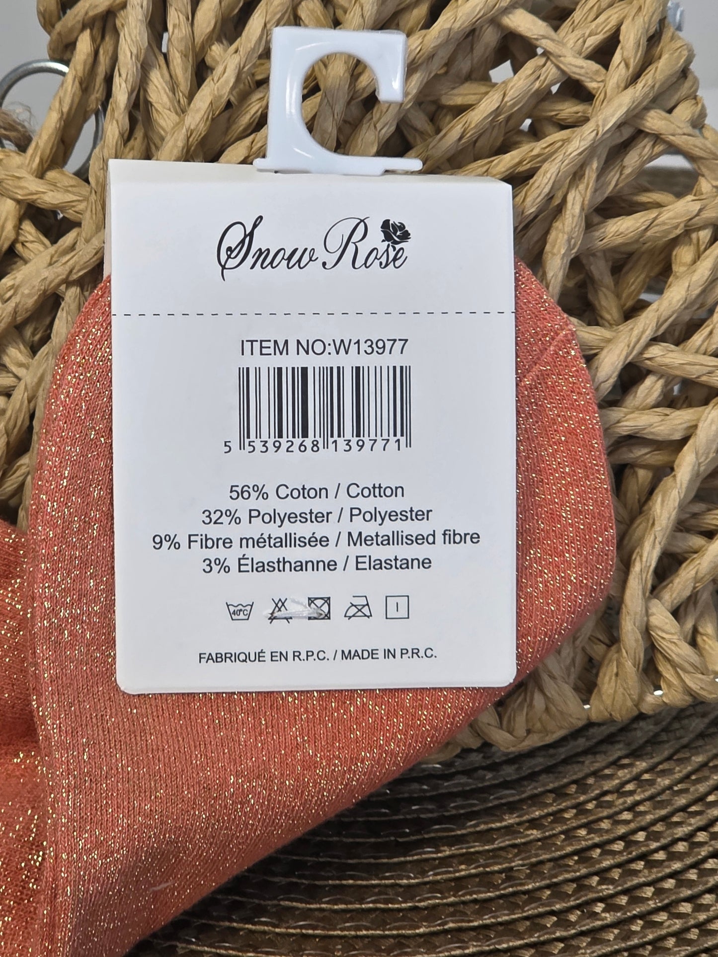 PUNAISE - Socquette à Paillette Orange