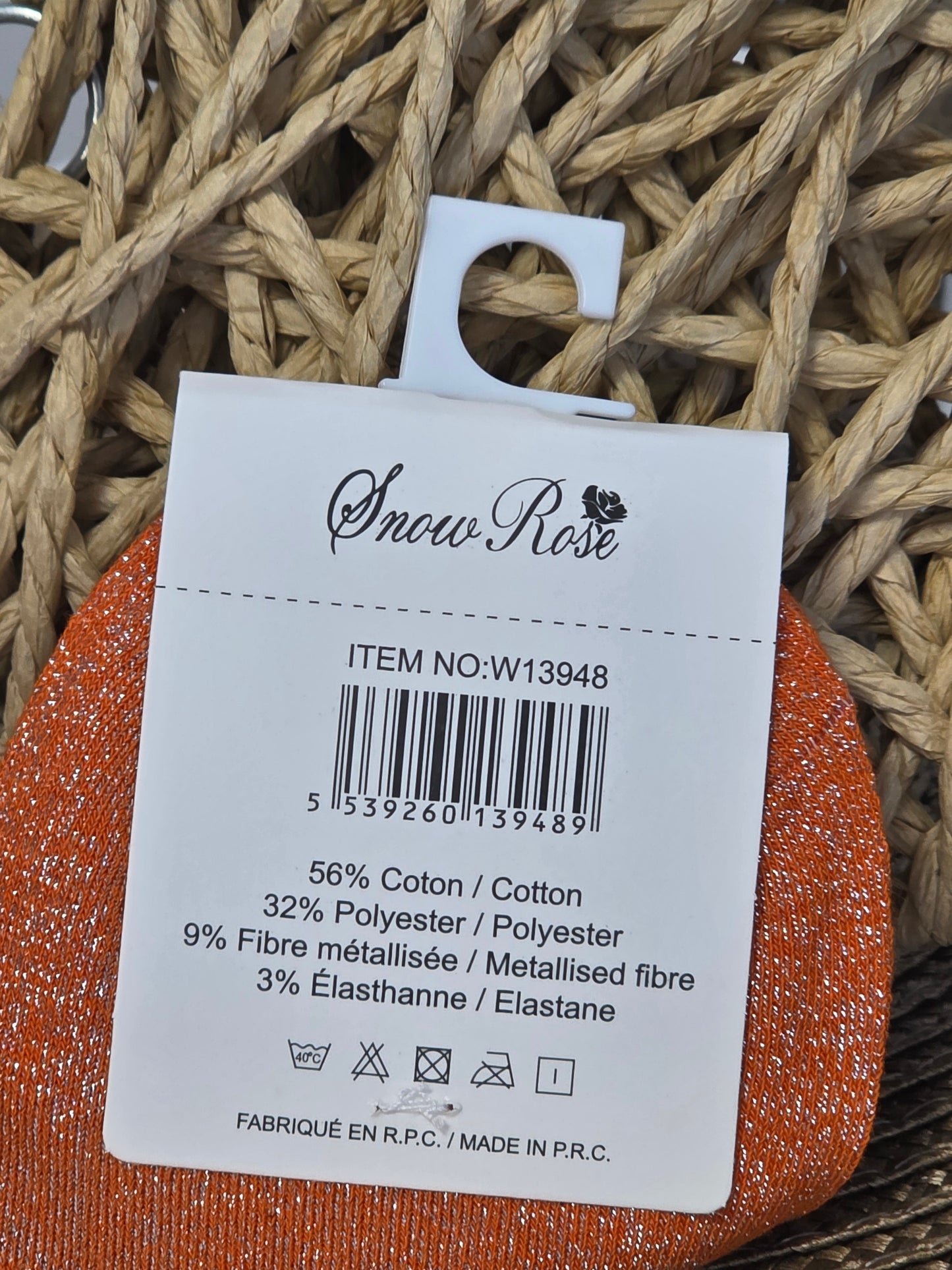 COQUINE - Socquette à Paillette Orange