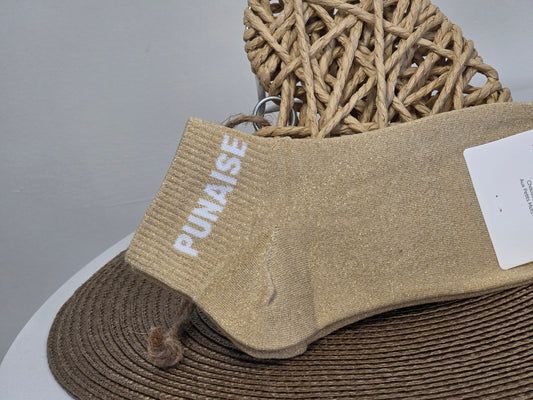 PUNAISE - Taupe Sequined Sock