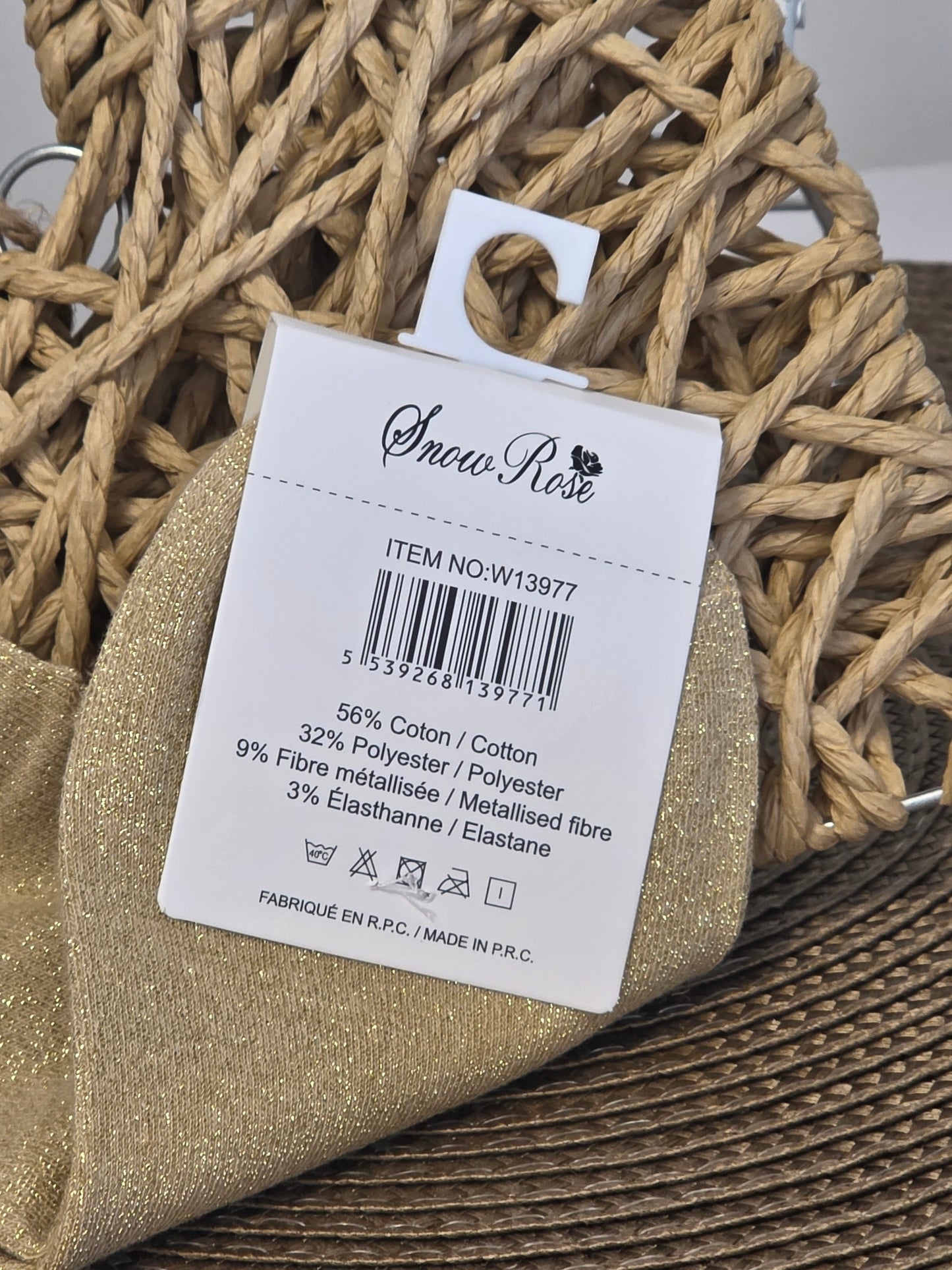 PUNAISE - Taupe Sequined Sock