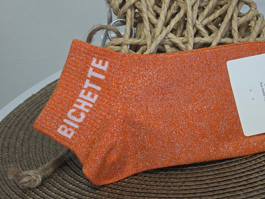 BICHETTE - Socquette à Paillette Orange
