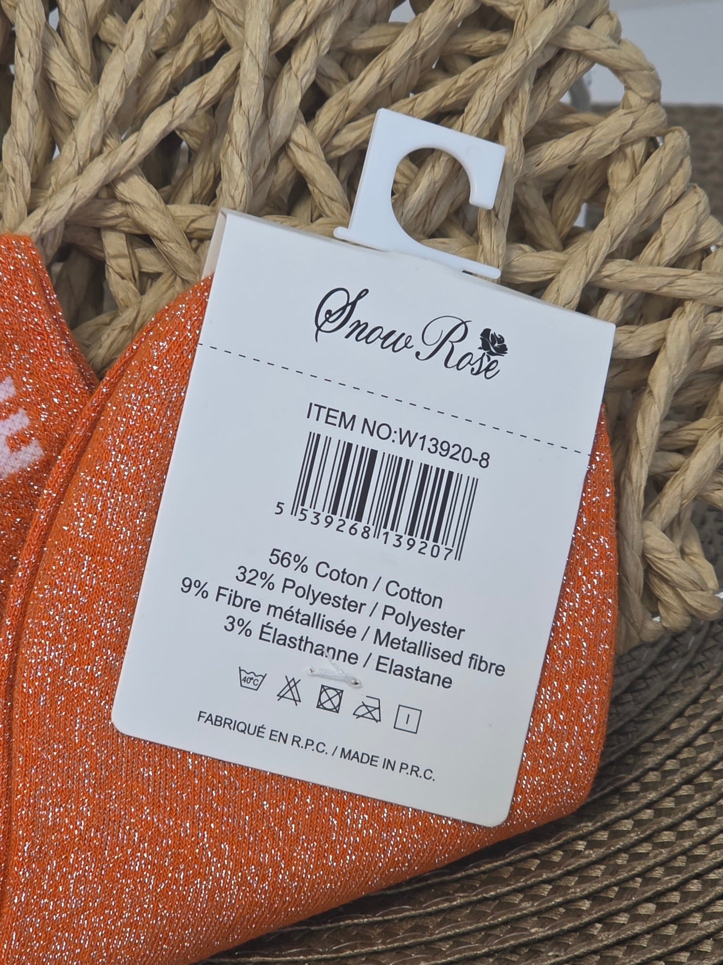 BICHETTE - Socquette à Paillette Orange