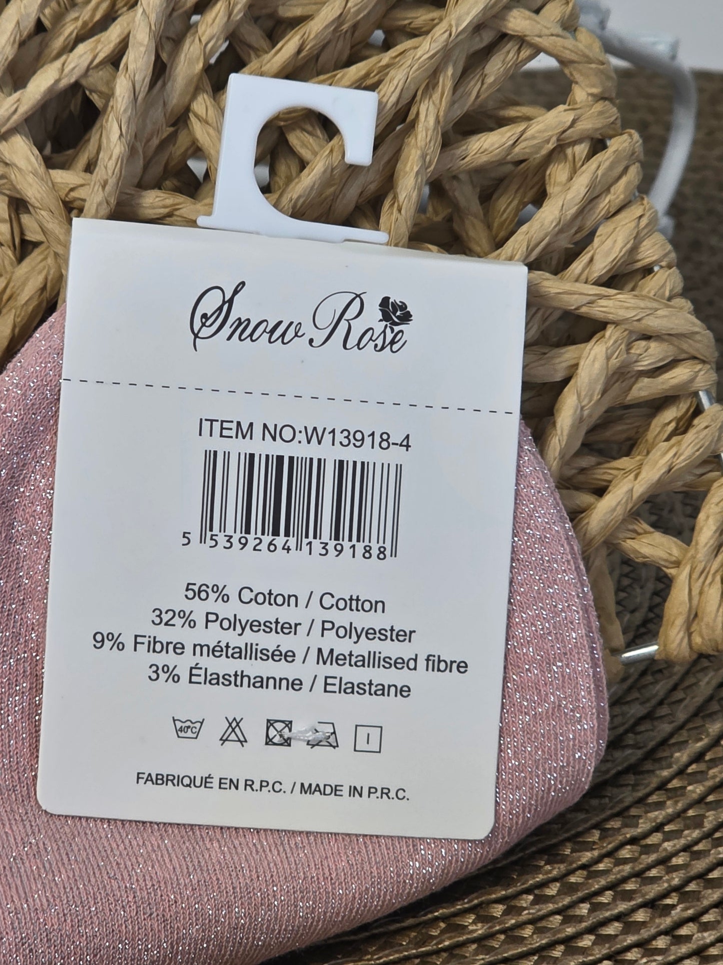 DIVA - Socquette à Paillette Rose Clair