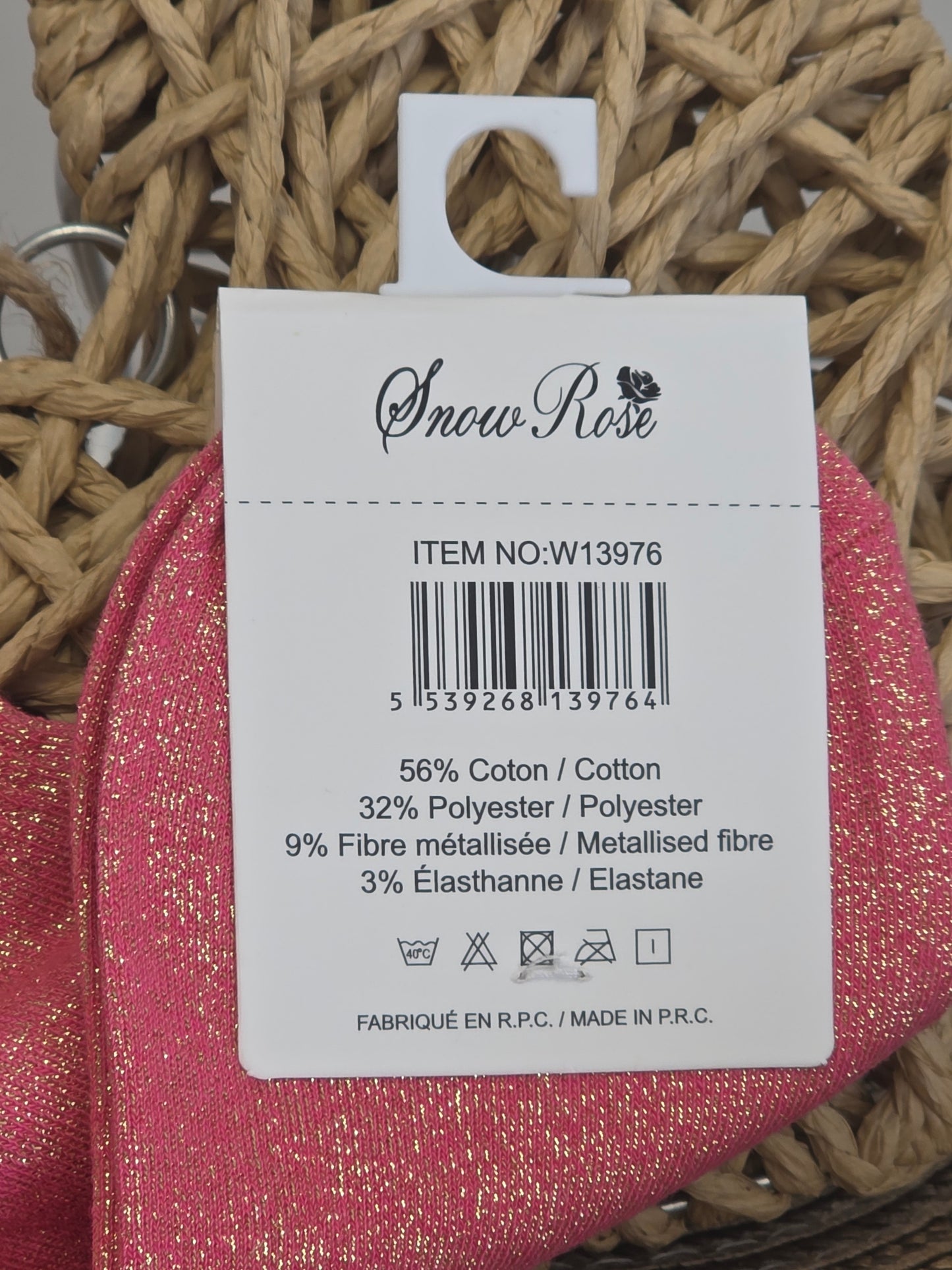 BLONDASSE - Socquette à Paillette Rose