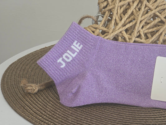 JOLIE - Socquette à Paillette Violet