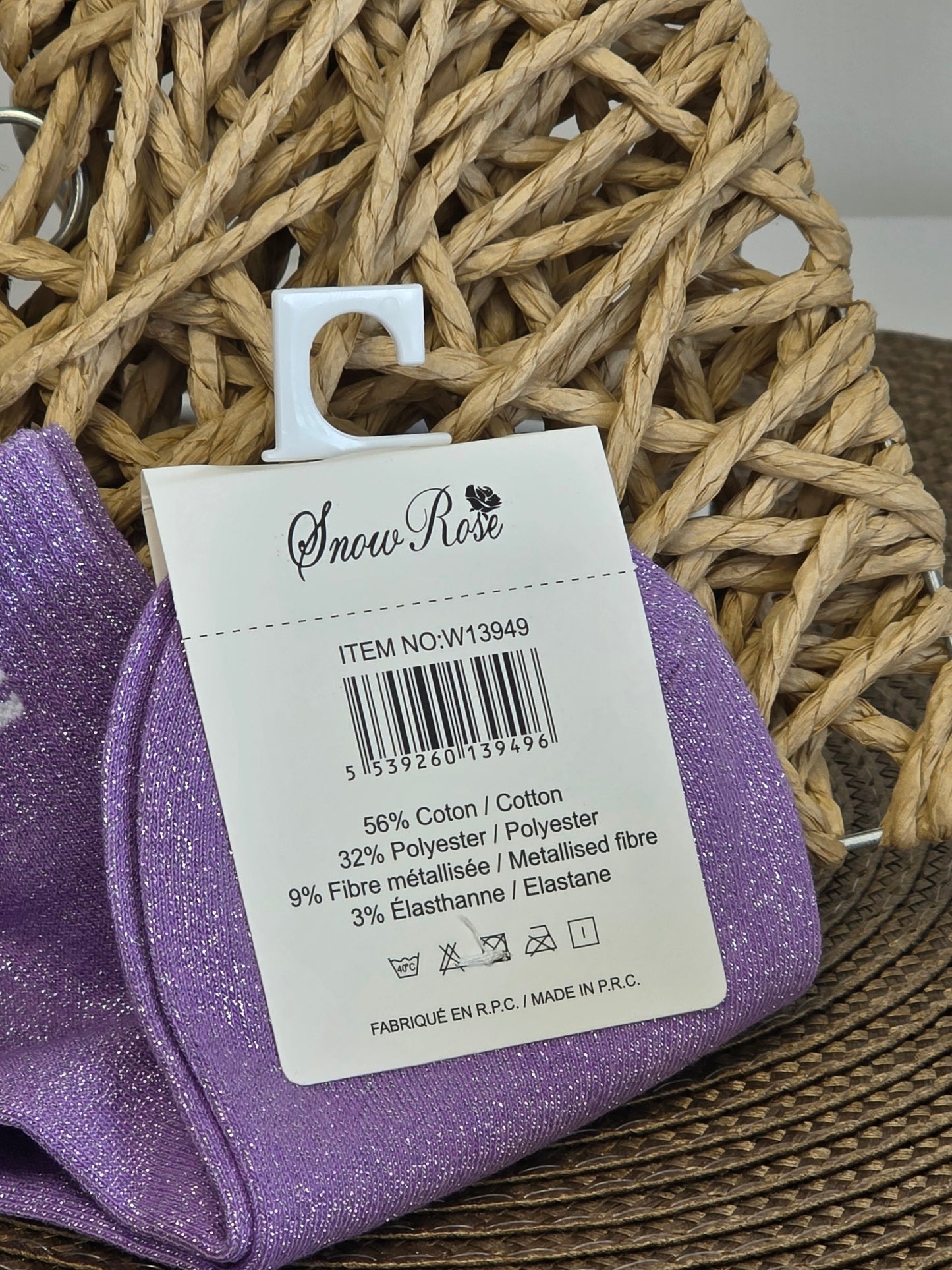 JOLIE - Socquette à Paillette Violet