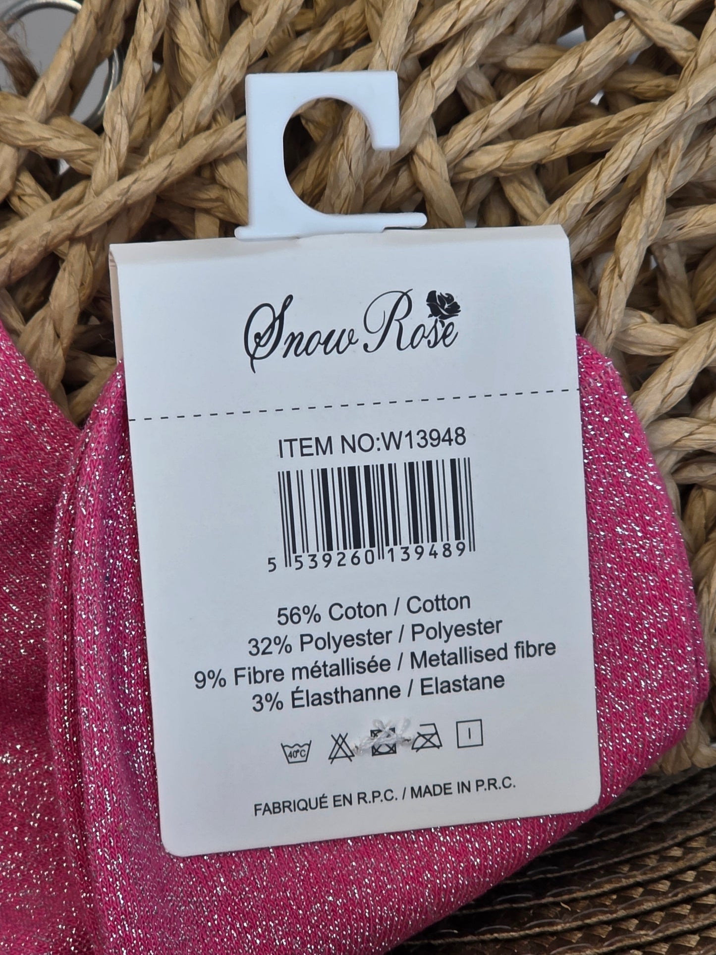 COQUINE - Socquette à Paillette Rose