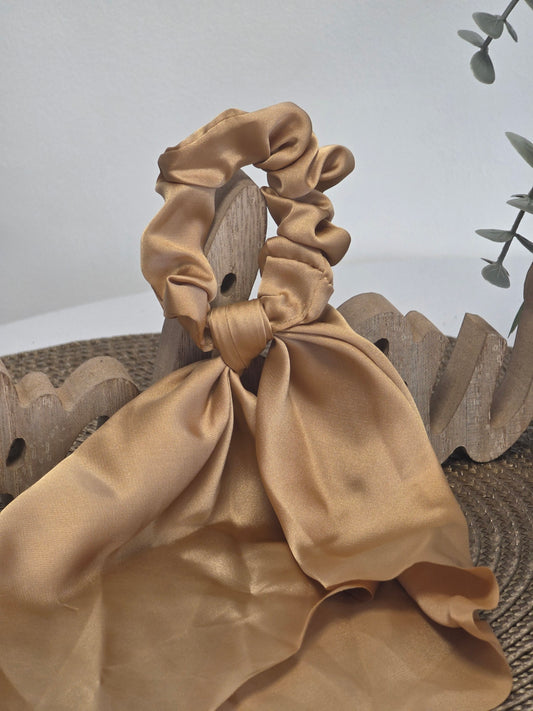 Le Chouchou Foulard Satiné Camel