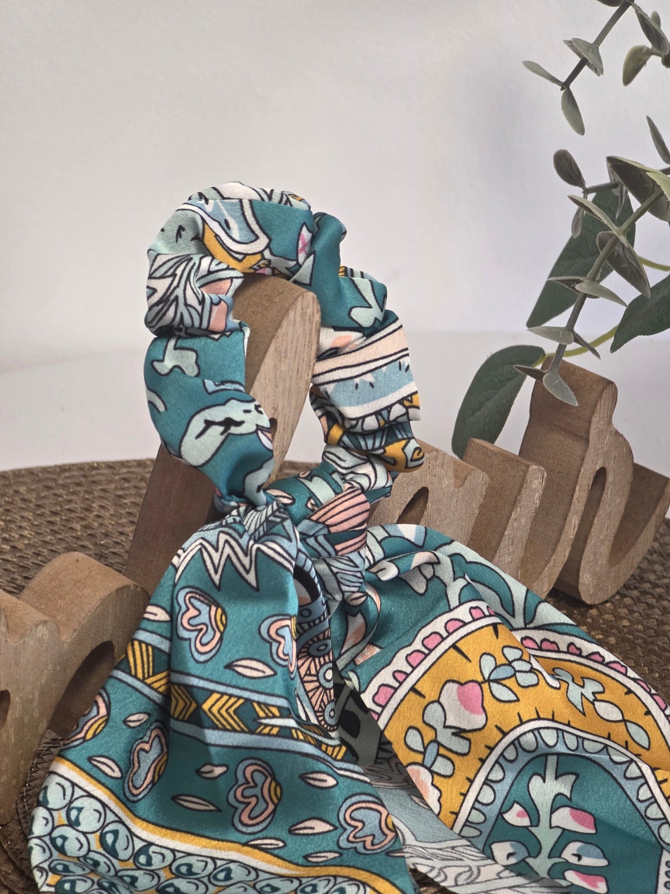 Le Chouchou Foulard Vert et Jaune