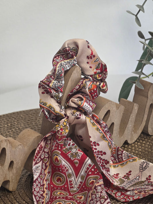 Le Chouchou Foulard Rouge Beige