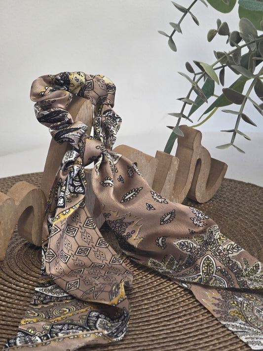 Le Chouchou Foulard Marron Jaune