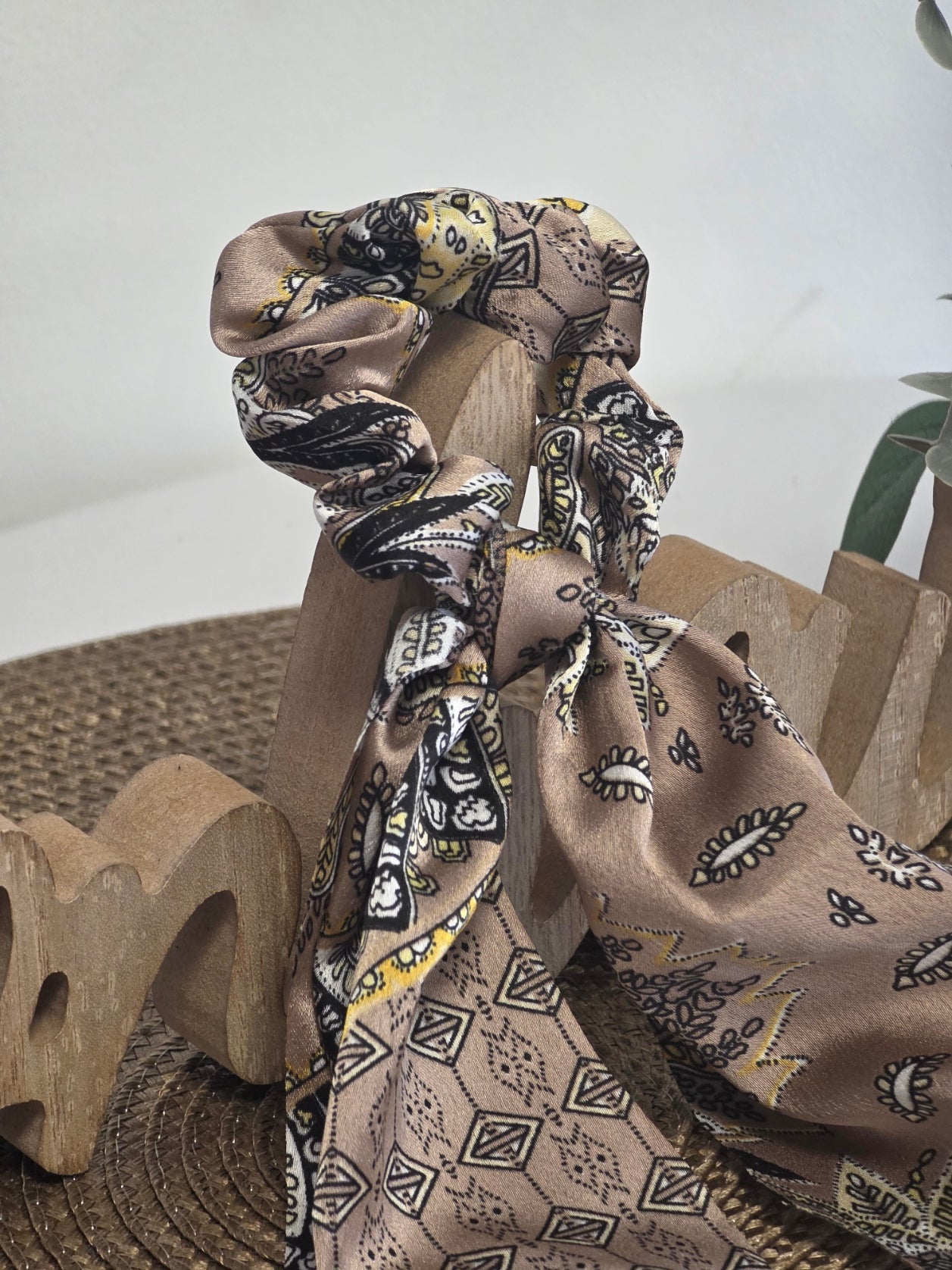 Le Chouchou Foulard Marron Jaune
