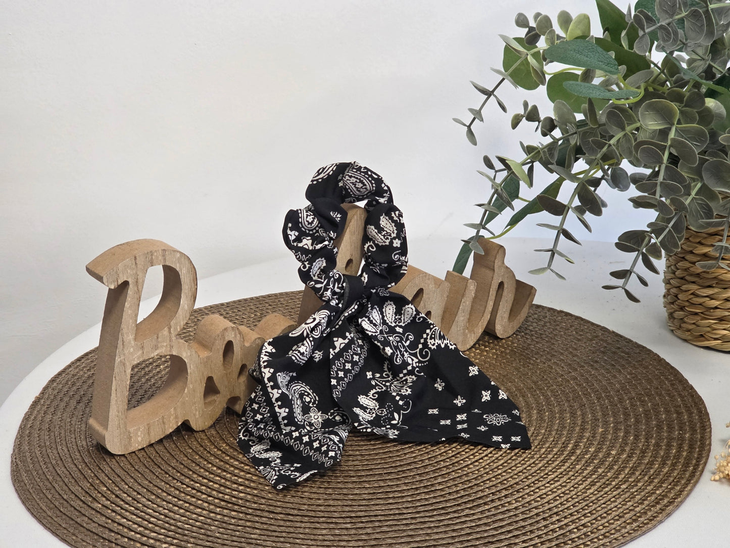 Le Chouchou Foulard Bandana Noir