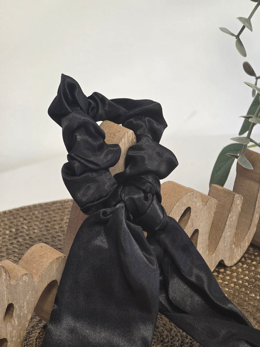 Le Chouchou Foulard Satiné Noir