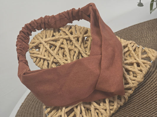 Bandeau Velours Camel