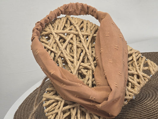 Bandeau Voilage Camel