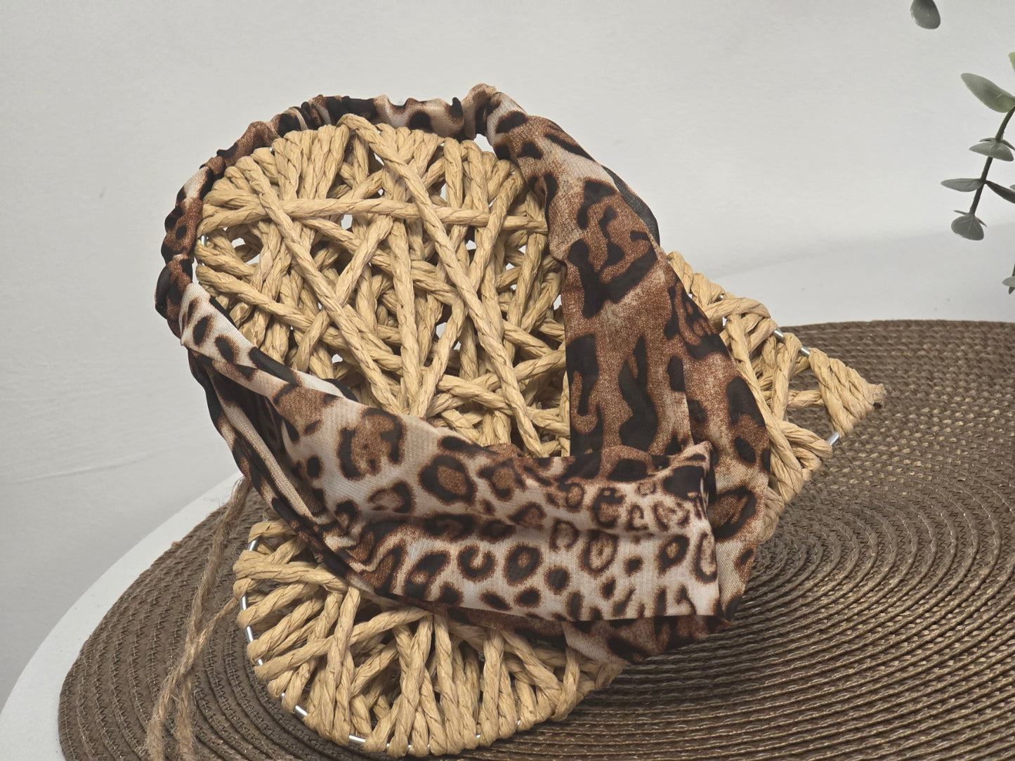 Bandeau Voilage Léopard