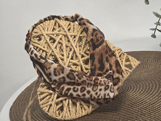 Bandeau Voilage Léopard