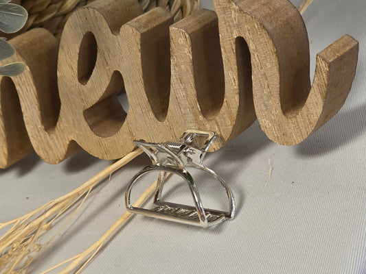 Petite Pince à Cheveux Demi Lune Argenté