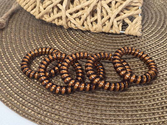 Les Elastiques Spirales - Lots de 5 Elastiques Cuivré