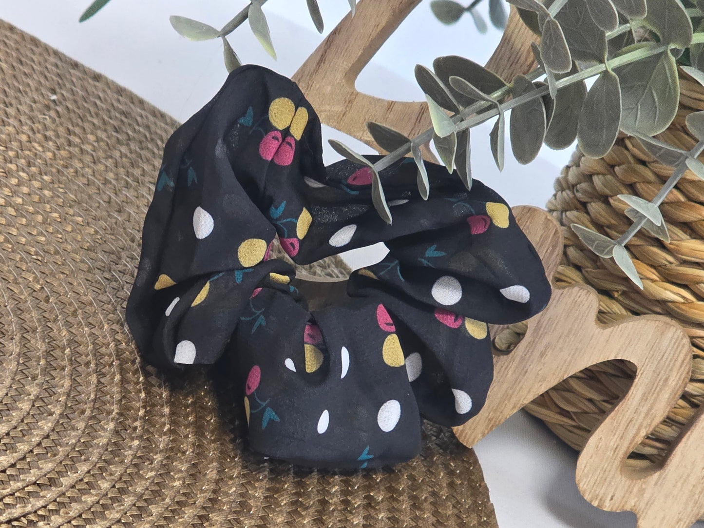 Chouchou Noir Pois Coloré