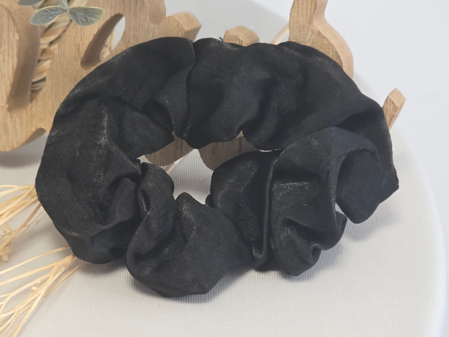 Chouchou Noir Satiné