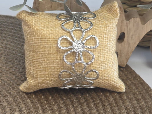 Notre Collection de Bijoux - Bracelet Jonc Pâquerette Argenté