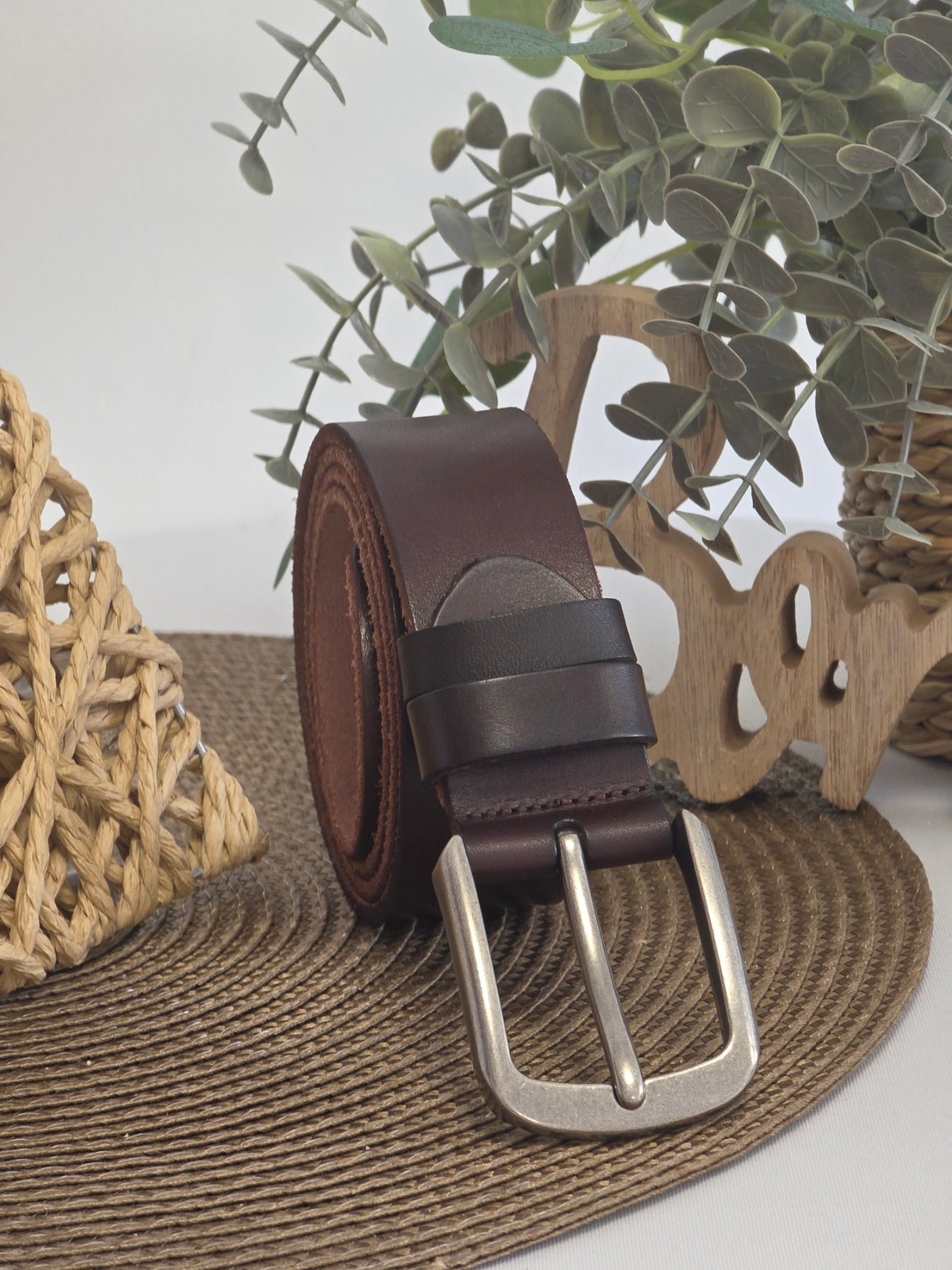 Men's Brown Leather Belt
