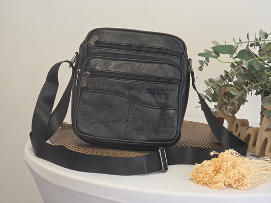 Sacoche en Cuir Noir